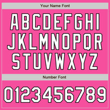 Load image into Gallery viewer, Custom Pink White Pinstripe White-Black Authentic Baseball Jersey