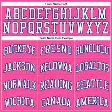 Load image into Gallery viewer, Custom Pink White-Royal Authentic Throwback Basketball Jersey