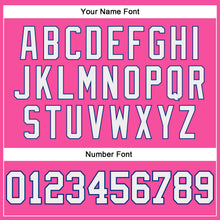 Load image into Gallery viewer, Custom Pink White-Royal Authentic Throwback Basketball Jersey