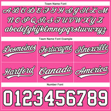 Load image into Gallery viewer, Custom Pink White-Black Authentic Throwback Basketball Shorts