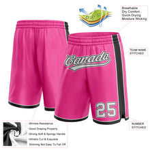 Load image into Gallery viewer, Custom Pink White-Black Authentic Basketball Shorts