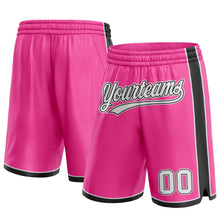 Load image into Gallery viewer, Custom Pink White-Black Authentic Basketball Shorts