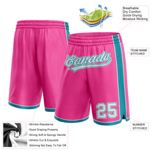 Load image into Gallery viewer, Custom Pink White-Teal Authentic Basketball Shorts