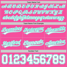 Load image into Gallery viewer, Custom Pink White-Aqua Authentic Basketball Shorts