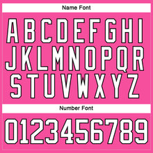 Load image into Gallery viewer, Custom Pink White-Black Hockey Lace Neck Jersey