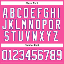 Load image into Gallery viewer, Custom Pink White-Purple Hockey Lace Neck Jersey