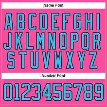 Load image into Gallery viewer, Custom Pink Sky Blue-Black Hockey Lace Neck Jersey