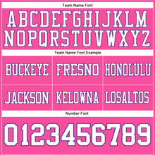 Load image into Gallery viewer, Custom Pink White-Purple Authentic Football Jersey