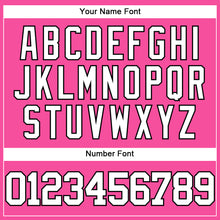 Load image into Gallery viewer, Custom Pink White-Black Authentic Baseball Jersey