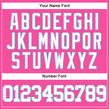 Load image into Gallery viewer, Custom Pink White-Light Blue Authentic Baseball Jersey