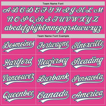 Load image into Gallery viewer, Custom Pink Black-Light Blue Authentic Throwback Baseball Jersey