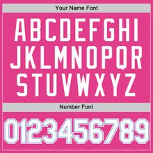 Load image into Gallery viewer, Custom Pink White-Light Blue Authentic Throwback Baseball Jersey