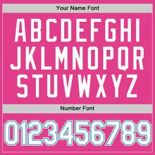 Load image into Gallery viewer, Custom Pink White-Teal Authentic Throwback Baseball Jersey