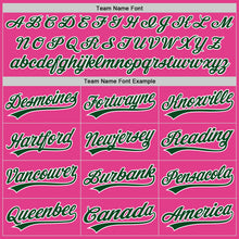 Load image into Gallery viewer, Custom Pink Green-White Authentic Throwback Baseball Jersey