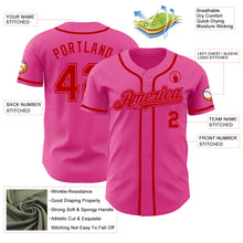 Load image into Gallery viewer, Custom Pink Red Authentic Baseball Jersey