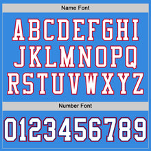 Load image into Gallery viewer, Custom Powder Blue White-Royal Mesh Authentic Throwback Football Jersey