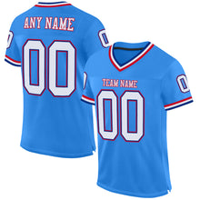 Load image into Gallery viewer, Custom Powder Blue White-Royal Mesh Authentic Throwback Football Jersey