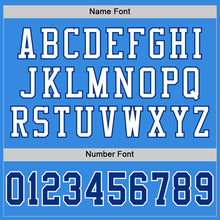 Load image into Gallery viewer, Custom Powder Blue Royal-White Mesh Authentic Throwback Football Jersey