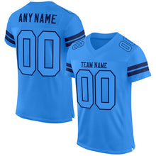 Load image into Gallery viewer, Custom Powder Blue Powder Blue-Navy Mesh Authentic Football Jersey