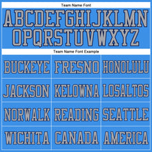 Load image into Gallery viewer, Custom Powder Blue Gray-Navy Mesh Authentic Football Jersey