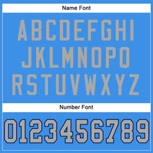 Load image into Gallery viewer, Custom Powder Blue Gray-Navy Mesh Authentic Football Jersey