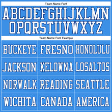Load image into Gallery viewer, Custom Powder Blue Royal-White Mesh Authentic Football Jersey