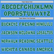 Load image into Gallery viewer, Custom Powder Blue Kelly Green-White Mesh Authentic Football Jersey