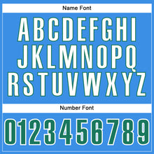 Load image into Gallery viewer, Custom Powder Blue Kelly Green-White Mesh Authentic Football Jersey