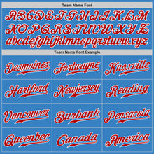Load image into Gallery viewer, Custom Powder Blue Red-White Authentic Baseball Jersey