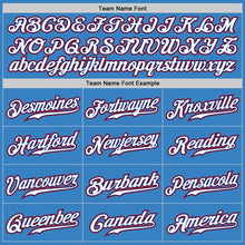 Load image into Gallery viewer, Custom Powder Blue White-Red Authentic Baseball Jersey