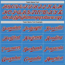 Load image into Gallery viewer, Custom Powder Blue Crimson-City Cream Authentic Baseball Jersey