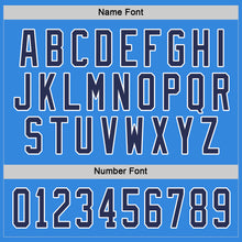 Load image into Gallery viewer, Custom Powder Blue Navy-White Hockey Jersey
