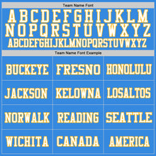 Load image into Gallery viewer, Custom Powder Blue White-Gold Mesh Authentic Football Jersey