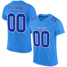 Load image into Gallery viewer, Custom Powder Blue Royal-White Mesh Authentic Football Jersey