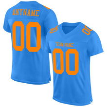 Load image into Gallery viewer, Custom Powder Blue Bay Orange Mesh Authentic Football Jersey