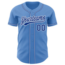 Load image into Gallery viewer, Custom Powder Blue Royal-White Authentic Baseball Jersey