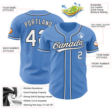 Load image into Gallery viewer, Custom Powder Blue White-Black Authentic Baseball Jersey
