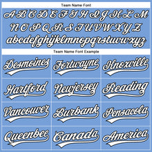 Load image into Gallery viewer, Custom Powder Blue White-Black Authentic Baseball Jersey
