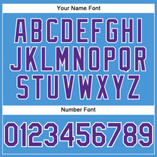 Load image into Gallery viewer, Custom Powder Blue Purple-White Performance T-Shirt