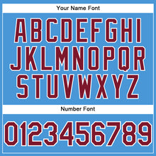 Load image into Gallery viewer, Custom Powder Blue Crimosn-White Performance T-Shirt