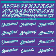 Load image into Gallery viewer, Custom Purple Teal-White Authentic Throwback Basketball Jersey