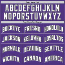 Load image into Gallery viewer, Custom Purple White-Gray Authentic Throwback Basketball Jersey