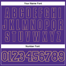 Load image into Gallery viewer, Custom Purple Purple-Old Gold Authentic Throwback Basketball Jersey