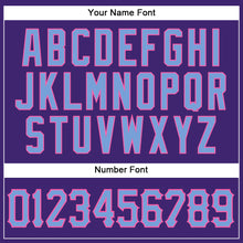 Load image into Gallery viewer, Custom Purple Light Blue-Pink Authentic Baseball Jersey