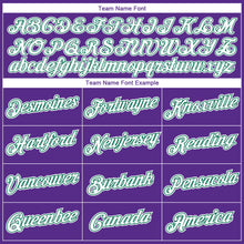 Load image into Gallery viewer, Custom Purple White-Kelly Green Authentic Baseball Jersey