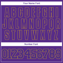 Load image into Gallery viewer, Custom Purple Purple-Old Gold Authentic Baseball Jersey