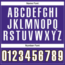Load image into Gallery viewer, Custom Purple White-Old Gold Mesh Authentic Football Jersey