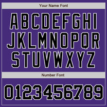 Load image into Gallery viewer, Custom Purple Black-White Authentic Baseball Jersey