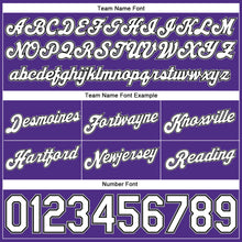 Load image into Gallery viewer, Custom Purple Black Pinstripe White-Gray Authentic Basketball Shorts