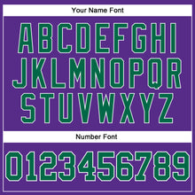 Load image into Gallery viewer, Custom Purple Kelly Green-White Authentic Sleeveless Baseball Jersey